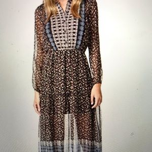 Shoshanna Mara Silk Midi Dress